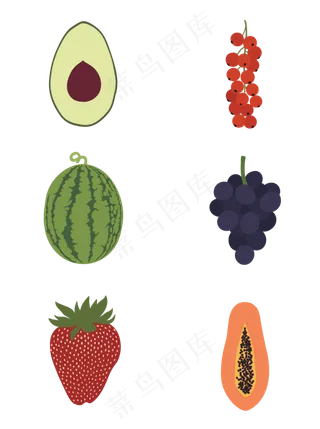 小清新日系简约卡通现代水果素材