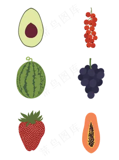 小清新日系简约卡通现代水果素材 小清新日系简约卡通现代水果素材