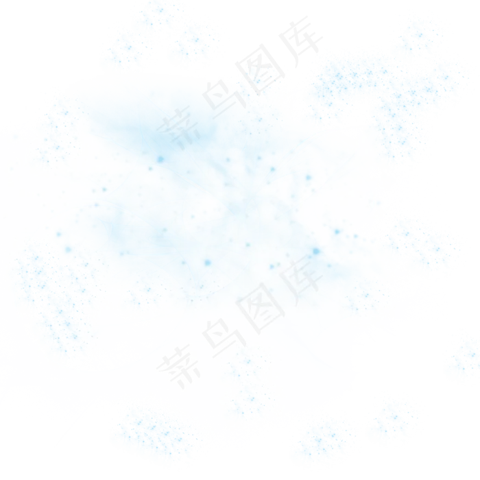 蓝色梦幻星云炫光元素,免抠元素