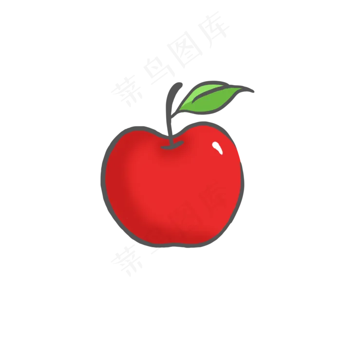 红色卡通苹果PNG(2000X2000(DPI:300))psd模版下载