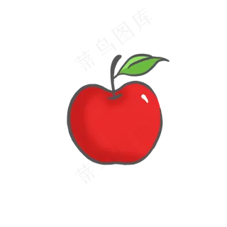 红色卡通苹果PNG