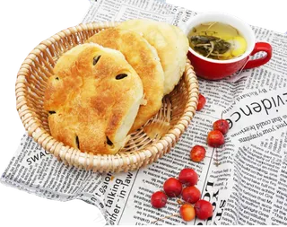 圆形豆沙饼食物,免抠元素