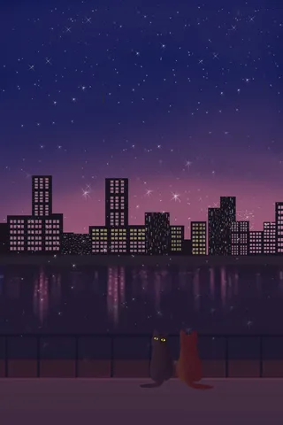 唯美治愈系城市萌宠星空风景