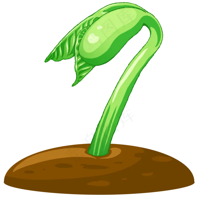 豆芽可爱绿色食品保护自然(2000X2000(DPI:300))psd模版下载