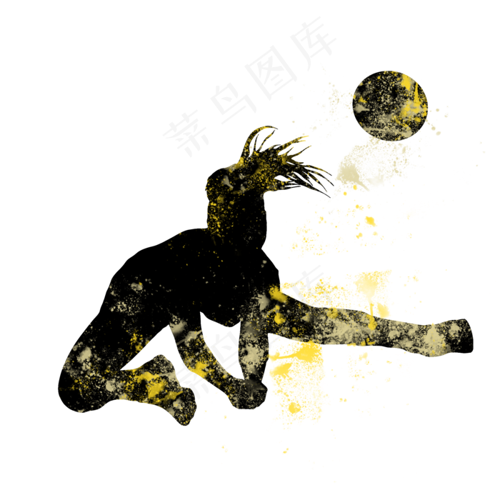 开学季排球社团招新剪影,免抠元素(2000X2000(DPI:300))psd模版下载
