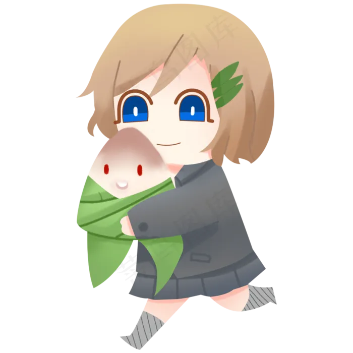 端午节卡通人物风格png格式(2000X2000(DPI:300))psd模版下载