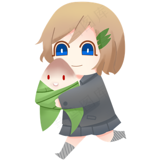 端午节卡通人物风格png格式