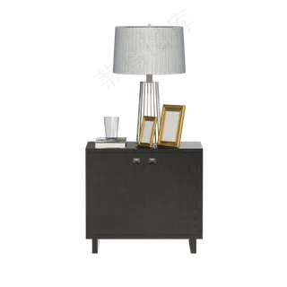 时尚现代家居床头柜床头灯,免抠元素