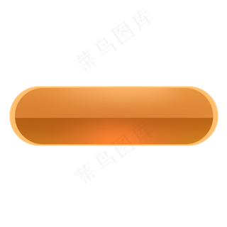 橙黄色半透明质感标题框,免抠元素