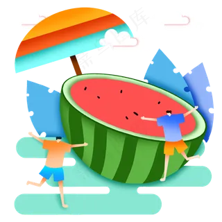 夏季小清新剪纸风 夏季小清新剪纸风