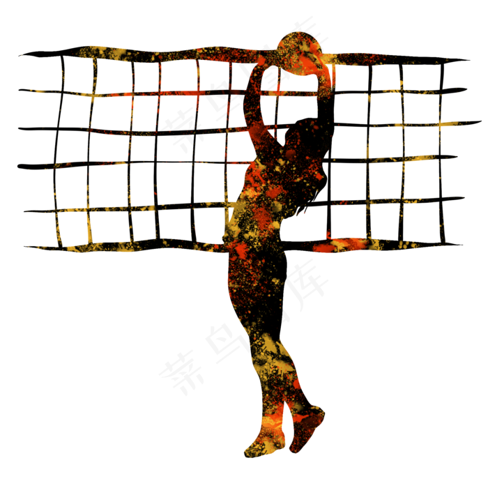 开学季排球社团招新剪影,免抠元素(2000X2000(DPI:300))psd模版下载