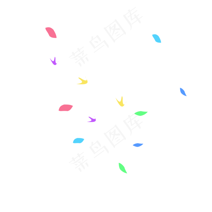彩色优惠券礼券漂浮素材(2000*2000px 72 dpi )