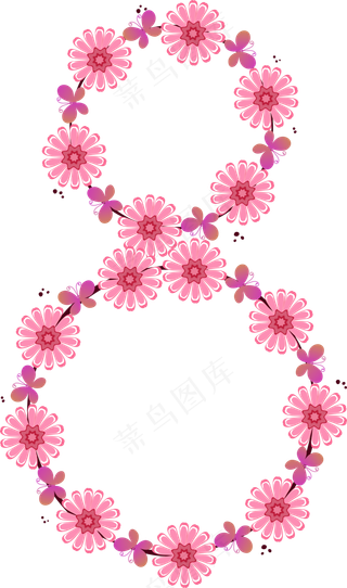 矢量手绘节日花环