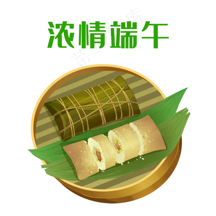 端午节粽子手绘装饰(3000X3000(DPI:300))psd模版下载