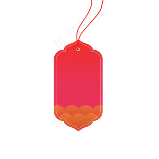 新年元宵节红色渐变祥云纹路优惠,免抠元素