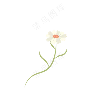 卡通白色花朵下载