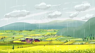 清明节春天风景小清新横图