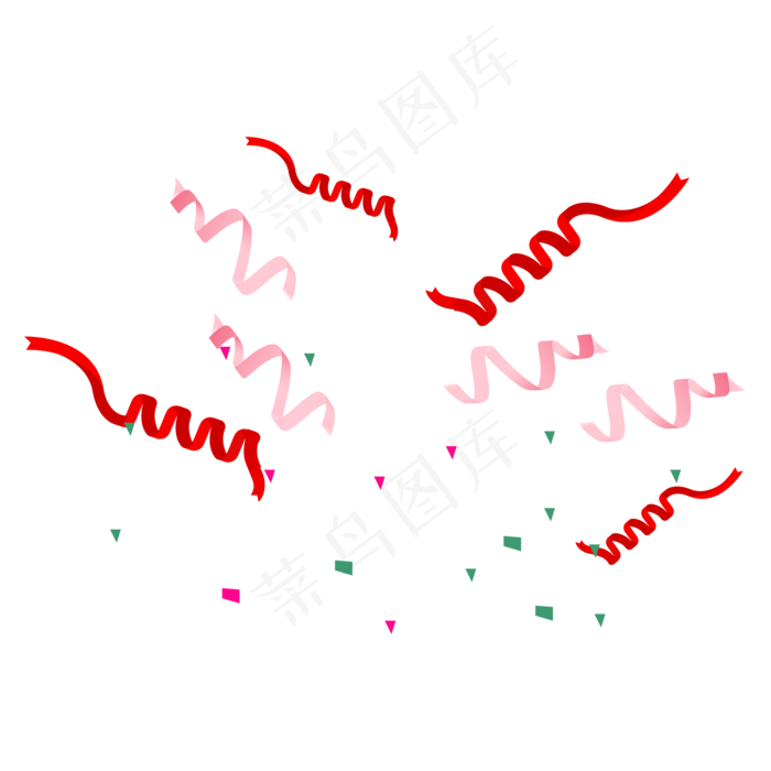 彩色漂浮撒花,免抠元素