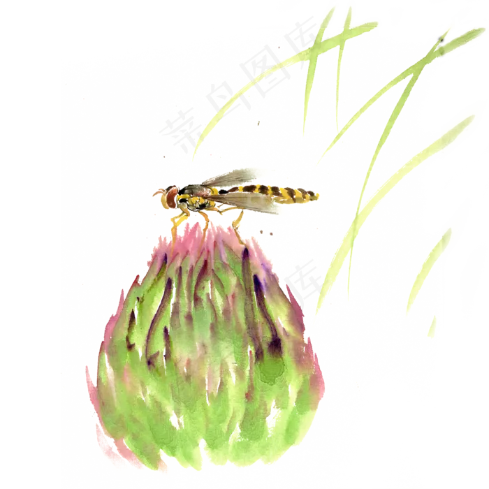 果实上的马蜂(4724X4724(DPI:300))psd模版下载