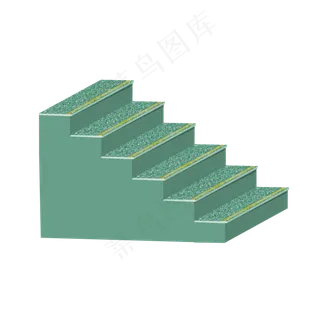 矢量电商绿色台阶展