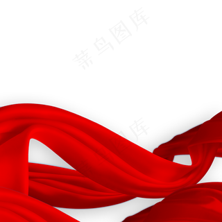 红色丝绸,免抠元素