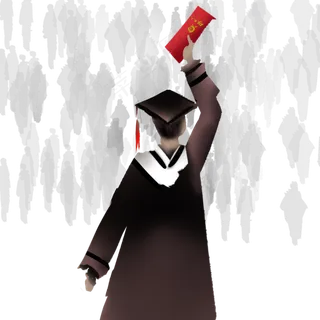 大学生毕业背影离校