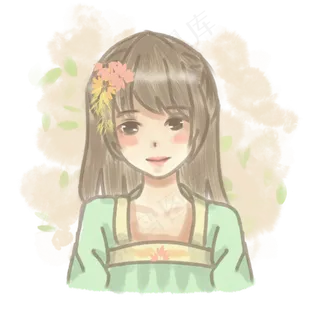 520情侣古风头像PNG素材