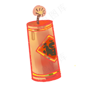 元宵节红色的炮竹,免抠元素