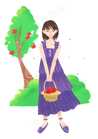 提篮女孩苹果树