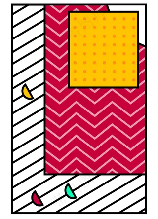 几何围裙装饰图,免抠元素