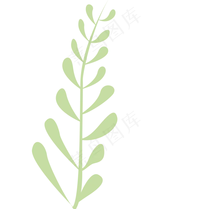 嫩绿色的绿色春季植物(2000X2000(DPI:300))psd模版下载