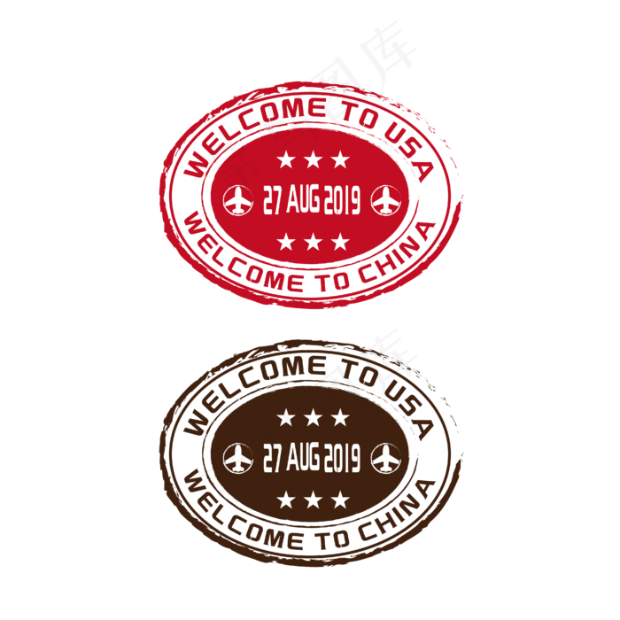 彩色欧式印章(4167*4167px 300 dpi )ai矢量模版下载
