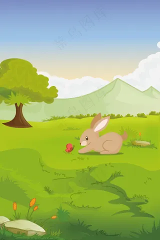 动物之玩耍的兔子