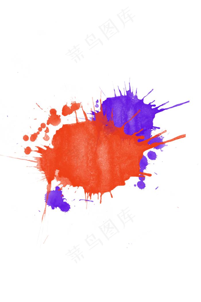 矢量水彩泼墨PNG(2000X3000(DPI:300))psd模版下载