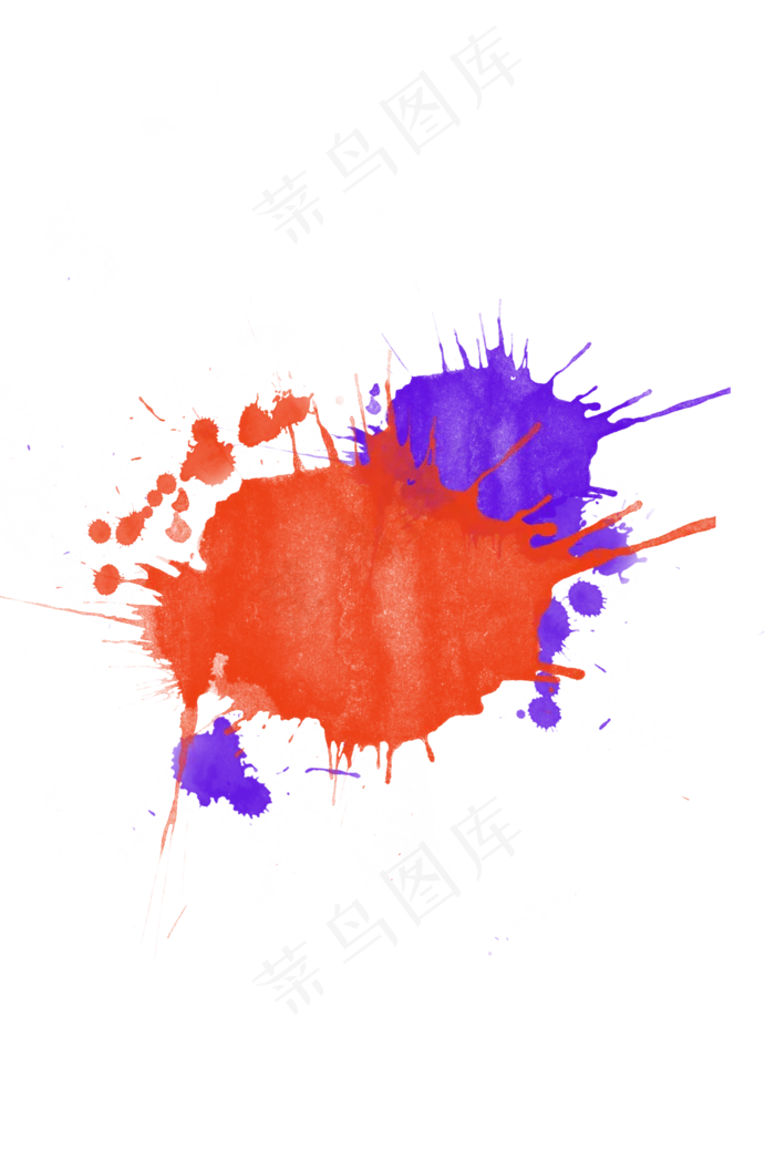 矢量水彩泼墨PNG(2000X3000(DPI:300))psd模版下载