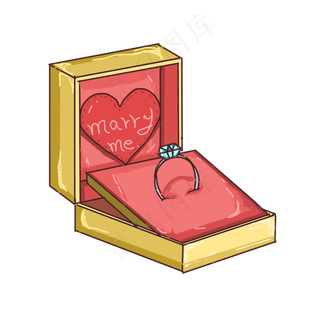 卡通精美钻石戒指,免抠元素