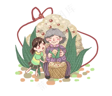 端午节和外婆一起包粽子