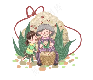 端午节和外婆一起包粽子