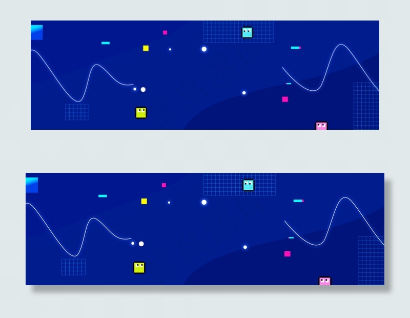 蓝色简约创意科技电商banner