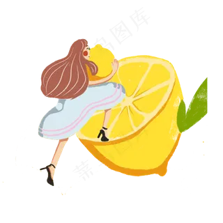 黄色的柠檬免抠图