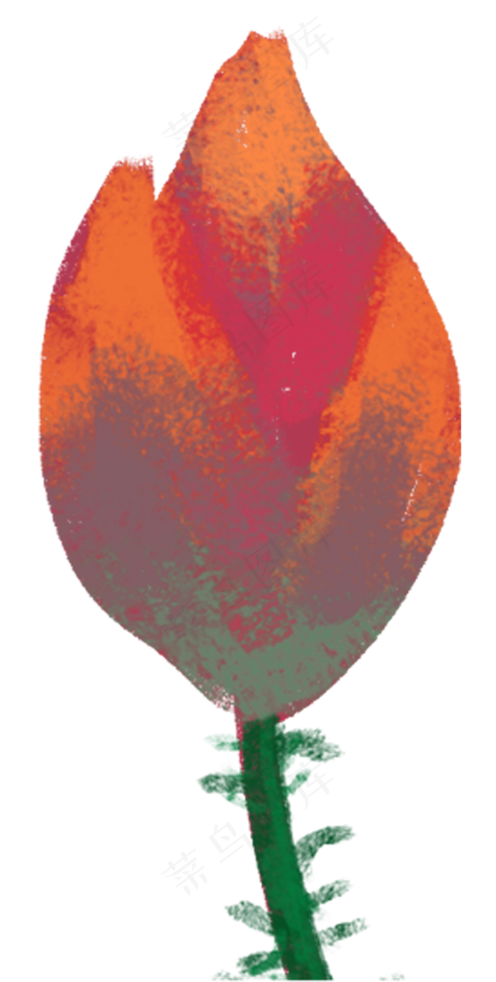 荷花花苞图案(1010X2000(DPI:300))psd模版下载