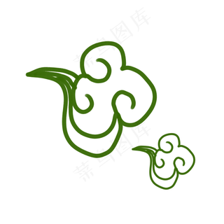 手绘扁平形状效果端午节元素