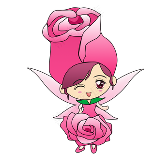 卡通玫瑰仙子梦幻素材