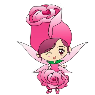 卡通玫瑰仙子梦幻素材