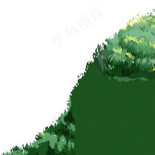 卡通绿色山地下载