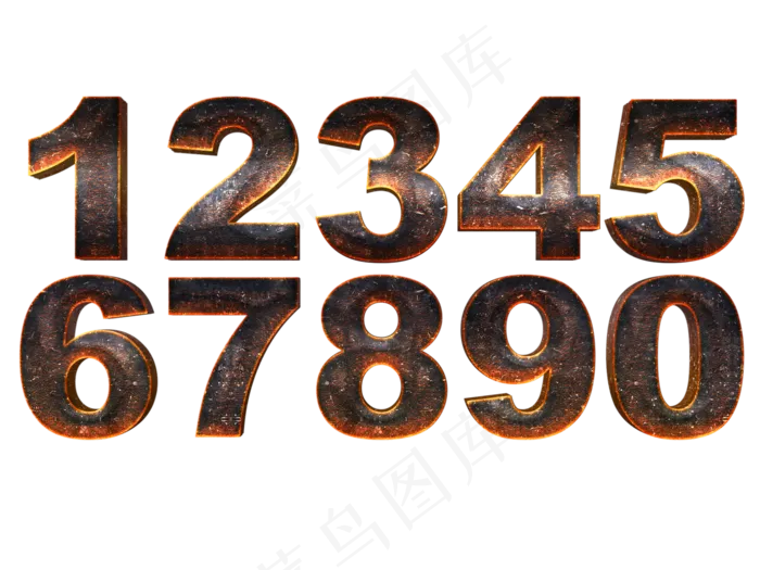 3d质感数字原创时尚数字(2000X1500(DPI:300))psd模版下载