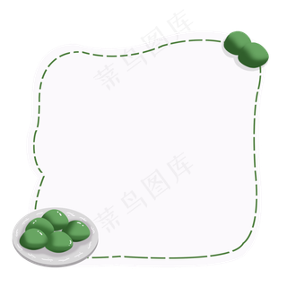 清明节免扣边框素材