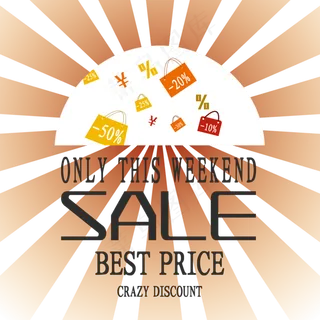 放射渐变促销标签