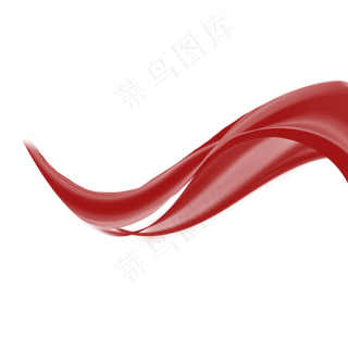 红色丝带飘带丝绸,免抠元素