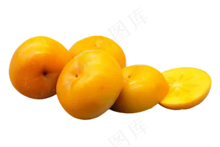 金黄色柿果柿子